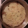 El cooksnap de Eugenia cuando hizo Crumble de peras exprés.