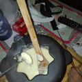 El cooksnap de Leonardo cuando hizo Fondue de queso.