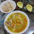 El cooksnap de Edward Sandoval cuando hizo Sopa de pasta con alitas de pollo.