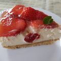 El cooksnap de Noemí cuando hizo Tarta de queso y fresas.