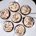 Bill's cooksnap of when they made Chocolate Cupcakes with Peanut Butter Buttercream Frosting.
