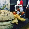 Rameen Saherwardi's cooksnap of when they made Cheesy Egg Burger.