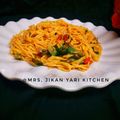 Mrs,jikan yari kitchen's cooksnap of when they made Superghetti with ugu leaf.