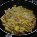 El cooksnap de Karina Chavez cuando hizo Pollo a la hawuaiana.