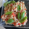 El cooksnap de Samy Franco cuando hizo Ensalada de quinoa y vegetales crudos.