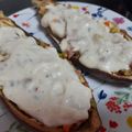 El cooksnap de Sandra cuando hizo Berenjena rellenas de pechuga de pavo y queso azul.