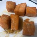Cooksnap của Thu Trang khi họ làm theo món Cá hồi sốt xì dầu chanh (chị Vành Khuyên Lê)