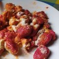 El cooksnap de Camila Morales cuando hizo Ñoquis de remolacha, papa y queso ♥️.