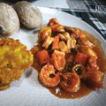El cooksnap de Monik cuando hizo Salteado de Mariscos.
