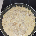 El cooksnap de Yoli Caballero cuando hizo Filete de pollo en salsa nata con champiñones.