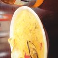 El cooksnap de Adam Camacho cuando hizo Sopa de mariscos.