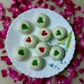 Shiksha Swami's cooksnap of when they made Rose flavoured steamed sandesh.