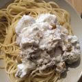 El cooksnap de Tamara Méndez López cuando hizo Espaguetis tricolor con alcachofas.