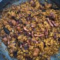 El cooksnap de Lorenzo Yzuel Lumbierres cuando hizo Arroz de salchichas y ceps con panceta ibérica curada.