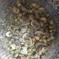 El cooksnap de Carmen Berenguer cuando hizo Habas baby con ajos tiernos, beicon y champiñones.