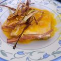 El cooksnap de Rafricana cuando hizo Salmón en salsa de naranja con tiras de puerro crujientes.