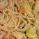 El cooksnap de María Del Carmen Giraudo cuando hizo Fideos a la crema con repollitos de Bruselas y jamón salteados.