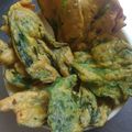 Pooja Manish Agarwal's cooksnap of when they made Spinach leaves ke fitters.