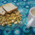 El cooksnap de Koki cuando hizo Huevos revueltos con queso.
