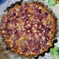 El cooksnap de Gennere Ovando cuando hizo Kuchen de miga aleman (StreuselKuchen) de frambuesas.