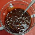 El cooksnap de Manu cuando hizo Salsa barbacoa.