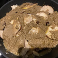 El cooksnap de Nuria Delgado cuando hizo Pollo relleno de ciruela con salsa de verduras.