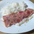 El cooksnap de Caro Vazquez cuando hizo Filet de merluza a la pizza.