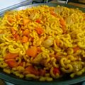 El cooksnap de Dorota Wołoszyn cuando hizo Fideuá de verduras, champiñones y solomillo de cerdo.