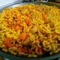 El cooksnap de Dorota Wołoszyn cuando hizo Fideuá de verduras, champiñones y solomillo de cerdo.