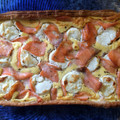 El cooksnap de jram53 👨‍🍳🥘🥖 cuando hizo Quiche de salmón y queso de cabra.