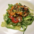 El cooksnap de Paco cuando hizo Espaguetis de calabacín con verduras y langostinos.