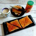 Shweta Shah's cooksnap of when they made ઓપન બ્રેડ ટોસ્ટ (Open Bread Toast Recipe In Gujarati).