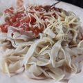 El cooksnap de Erica Barba Fink cuando hizo Tallarines caseros con procesadora#Familiar.