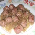 El cooksnap de Mel🌺 cuando hizo Longanizas encebolladas al vino blanco.