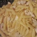 El cooksnap de Lucia cuando hizo Fideos con salsa de pollo y verdeo.