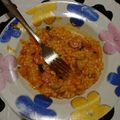 El cooksnap de Alberto López Medina cuando hizo Arroz con salchichas/longaniza.