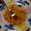 El cooksnap de Alberto López Medina cuando hizo Arroz con salchichas/longaniza.