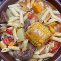 El cooksnap de Valentina Ortiz cuando hizo Guiso de fideos.