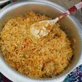 Nosheen Nadeem's cooksnap of when they made Chicken biryani, raita aur salad.
