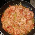 El cooksnap de James Correa cuando hizo Arroz con langostinos al ajillo.