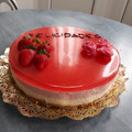 El cooksnap de Tere cuando hizo Tarta de San Valentín de mousse de queso y de fresa.