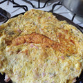 El cooksnap de Natalia Diaz cuando hizo Omelet de jamon y queso .