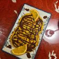 El cooksnap de Carmen Cruz cuando hizo Tortitas de avena y naranja con chocolate.