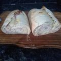 El cooksnap de Daiana Ríos cuando hizo Pan relleno de jamón y queso.