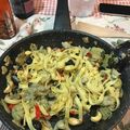 El cooksnap de Marian cuando hizo Pasta con alcachofas y anacardos.