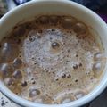 El cooksnap de Andrea Escobar cuando hizo Smoothie de banano avena y café. 👩‍🍳☕🍌🍫💪💥.