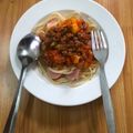 Cooksnap của linh khanh khi họ làm theo món Spaghetti Bò Bằm