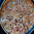 El cooksnap de MjdP cuando hizo Albóndigas con salchichas y champiñones al vino.
