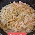 El cooksnap de Maggie cuando hizo Espaguetti Alfredo.
