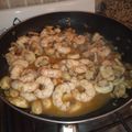 El cooksnap de Lucas Foncuberta cuando hizo Camarones y champiñones al ajillo.